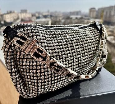 parca canta: Alexander Wang kristal bəzəkli çanta - Model: miniatür shoulder/çiyin — 3
