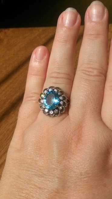 isbartivni desdleri: Комплект из серебра с голубым топазом из Индии — 3