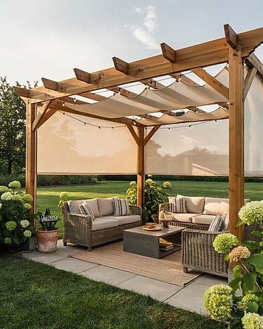 belarus mebel: Taxta Pergola – həyətyanı sahə və bağ üçün dekorativ kölgəlik - — 2