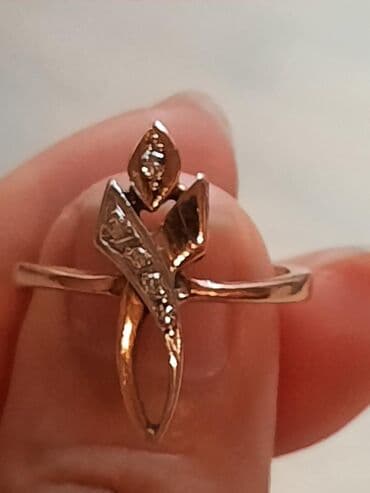 brilyant qaşlı üzük metni: Üzük, Çəhrayı qızıl, 585 Əyar, Brilyant, 0-0.25 Karat — 4