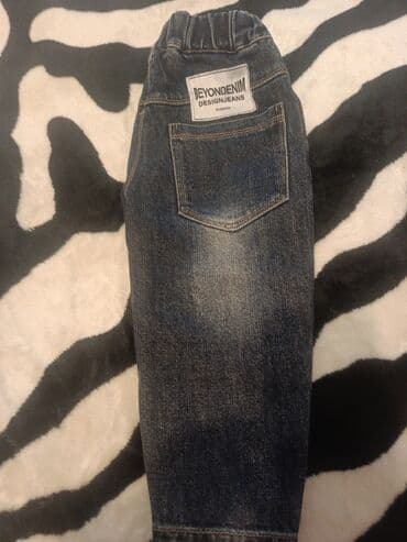 детские джинсовые вещи: Uşaq cins şalvarı – BEYONDENIM DESIGNJEANS - Tünd mavi yuma effektli — 2