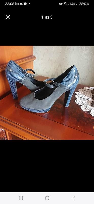 Tuflilər: Tuflilər, Ölçü: 37, rəng - Göy, Yeni — 1