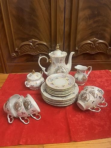 sud: Çay dəsti, rəng - Ağ, Farfor, 6 nəfərlik — 1