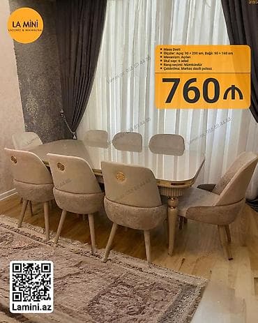 stullar satilir: Qonaq otağı üçün, Açılan, 6 stul — 1
