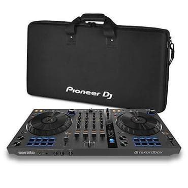 ses mikseri: Pioneer DJ DDJ‑FLX6 + orijinal daşıma çantası və tənzimlənən DJ stendi — 3