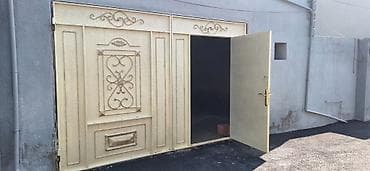 qapi darvaza: Dəmir Qaraj darvazası, Yana açılan, Mexaniki, rəng - Bej, Qapı ilə, Kredit yoxdur — 2