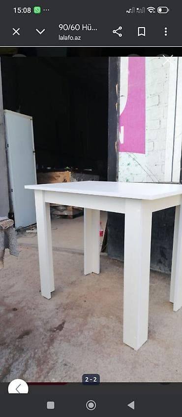 metbex xalcasi: Mətbəx masası, Yeni, Açılmayan, Laminat, Dördbucaq masa — 4