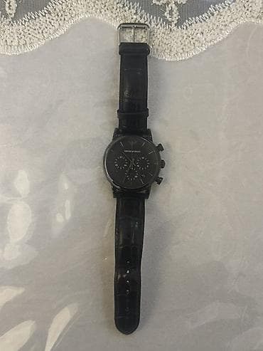 İşlənmiş, Qol saatı, Emporio Armani, rəng - Qara