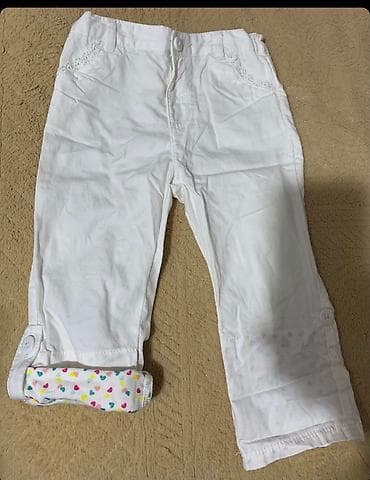 Игрушки: Uşaq üçün ağ şalvar - Rəng: ağ - Modellə bağlı detallar: ön hissədə — 1