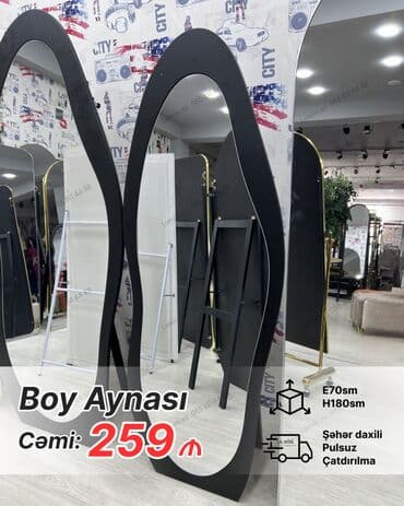 ev ucun guzgulər: Güzgü Döşəmə üstü, Sadə, Arxa işıqlı — 9