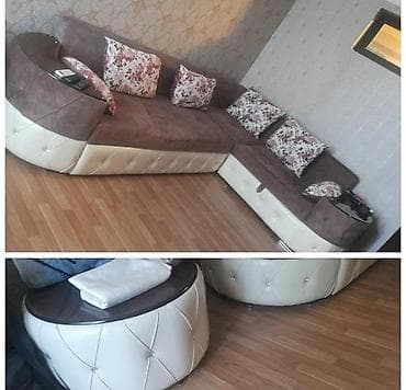 puflar: Künc divan, İşlənmiş, Açılan, Bazalı — 1