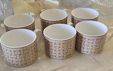 qab dest: Fincanlar, rəng - Bej, 6 ədədli dəst — 1