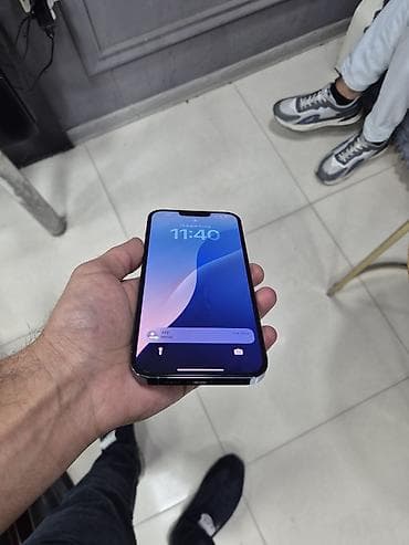 iphone 12 baki: IPhone 13 Pro Max, 128 GB, White Titanium, Barmaq izi, Face ID — 4