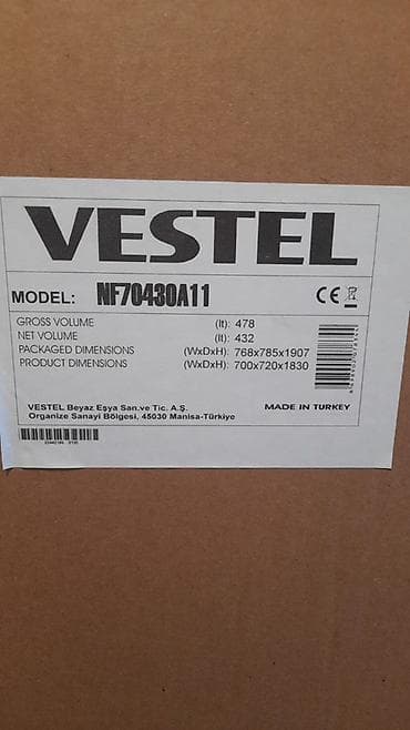 Yeni 2 qapılı Vestel Soyuducu Satılır, rəng - Ağ