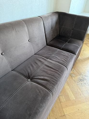 Divanlar: Künc divan, Açılmayan, Bazasız, Vеlur parça, Çatdırılma yoxdur — 5