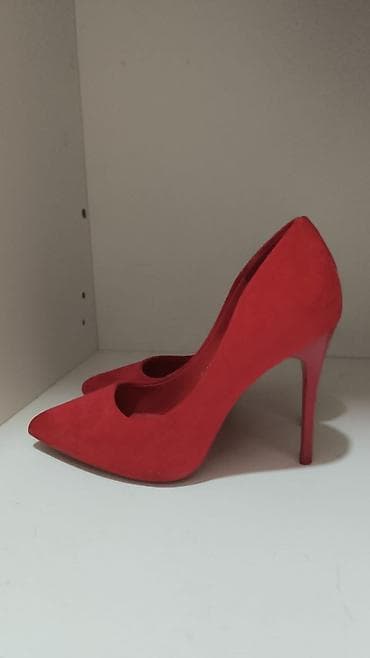 ucuz geyimlər: Qırmızı topuqdan hündür stiletto tufli - Model: Klassik “pump” kəsimi — 1