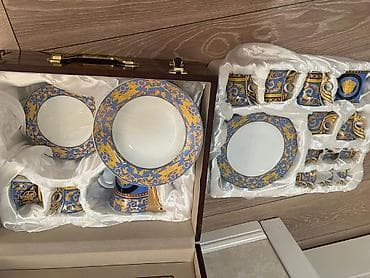 hacar naboru: Qəhvə dəsti, rəng - Mavi, Farfor, Versace — 8