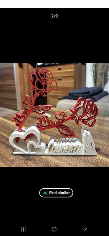 dekarativ guller: Fiqur, Plastik, rəng - Göy — 5