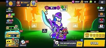 Digər oyun dəstləri: Brawl Stars hesabı 54min kupa 104 karekter 32 prestij ideal hesab Ay — 1