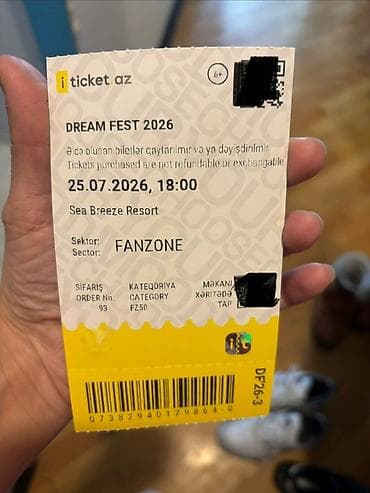 Dream fest biletleri satilir ayin 25 iyul (2 eded kegizli bilet) — 8