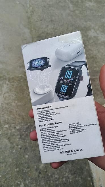 b kompleks vitamin: Yeni, Smart saat, Smart, Sensor ekran, rəng - Qara — 3