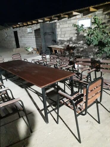 toxunma saplar satisi: Yeni, Kvadrat masa, 10 stul, Açılmayan, Stullar ilə, Taxta, Azərbaycan — 6