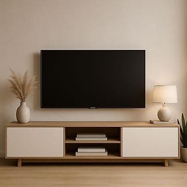 masa ayaqlari: Düz TV altlığı, Polkalı, Laminat — 1