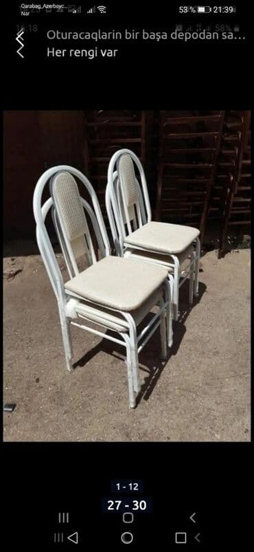 parçaların topdan satışı: Stol stul desti anbardan satiş var Modellər coxdur Rəng secimi etmək — 4