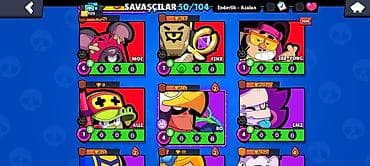 Digər oyun və konsollar: Brawl Stars hesabı – 50/104 döyüşçü Xüsusiyyətlər: - Profil: “adidas — 10