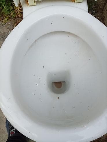 Monoblok unitaz, ağ keramika korpuslu. - Üstdən düyməli su bakı ilə — 9