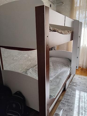 tekli carpayi: İki mərtəbəli uşaq/yataq otağı çarpayısı - Material: MDF/LDSP — 2