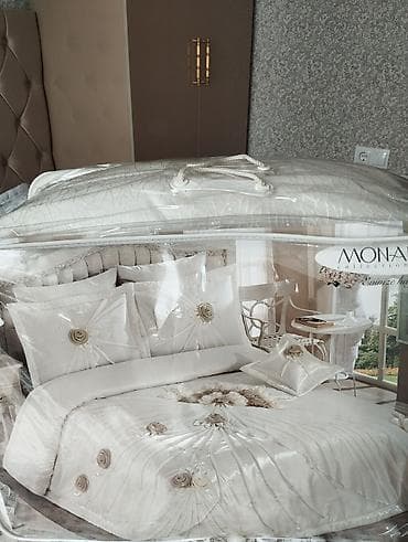 Pastel dəstləri: MONA Collection lüks yataq dəsti - Rəng: şampan/ağ tonları - Dizayn — 1