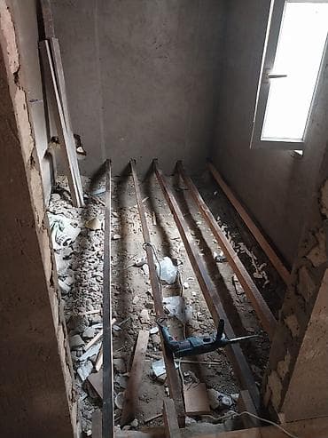balkon üçün: Taxta döşəmə və taxta karkas (lag) çəkilməsi .munasib qiymete ev temir — 2