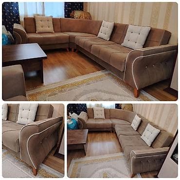 ✔️650 AZN (Qaraçuxur) Açılan və bazalı Künc divan satılır,əla