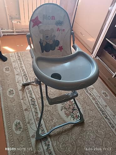 Uşaq yemək stulu hecbir prablemi yoxdu - Rəng: boz çalarlar - Yumşaq — 1