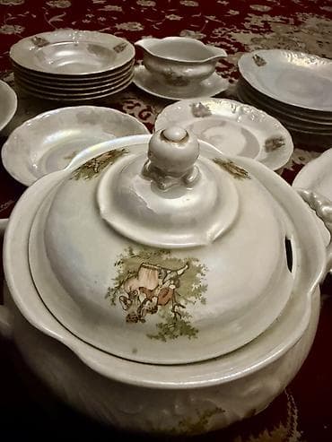 porselen: Nahar dəsti, rəng - Ağ, Farfor — 3