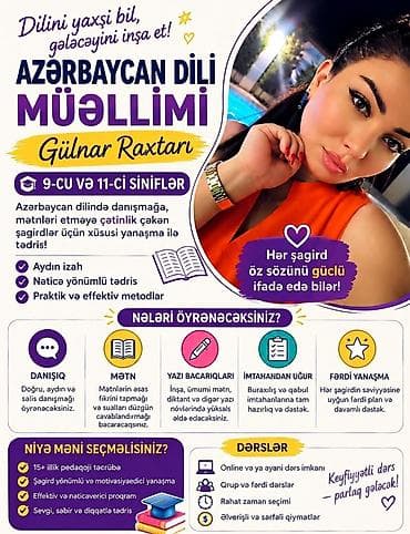 kursu: Repetitor, Rus dili, Azərbaycan dili, İmtahanlara hazırlıq, Abituriyent hazırlığı — 1