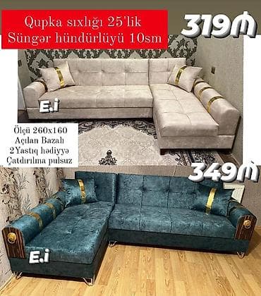 Künc divan, Yeni, Açılan, Bazalı, Parça, Şəhərdaxili pulsuz çatdırılma