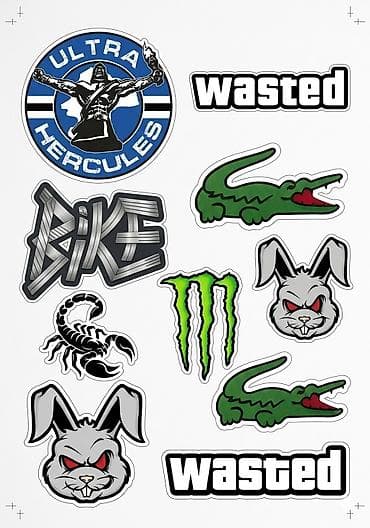 velosiped sekilleri: Velosiped üçün dekorativ stiker setləri – Mövzular: Monster Energy — 3