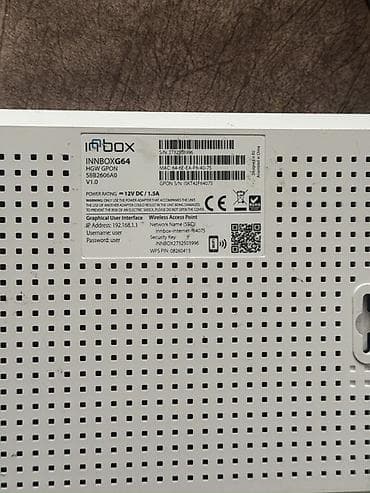 ev telefonsuz internet cekdirmek: İnbox INNBOX G64 GPON Wi‑Fi router Xüsusiyyətlər: - GPON/FTTH üçün — 6