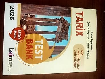 Məhsul: “Tarix – Test Bank” (TAİM nəşri) - İlin buraxılışı: 2026 - — 1