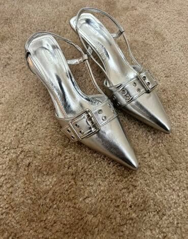 женские туфли с ремешком: Туфли, Размер: 36, цвет - Серый, Новый — 5