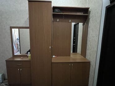 стильная прихожая мебель: Dəhliz üçün çoxfunksiyalı mebel dəsti - Material: ağac teksturalı — 1