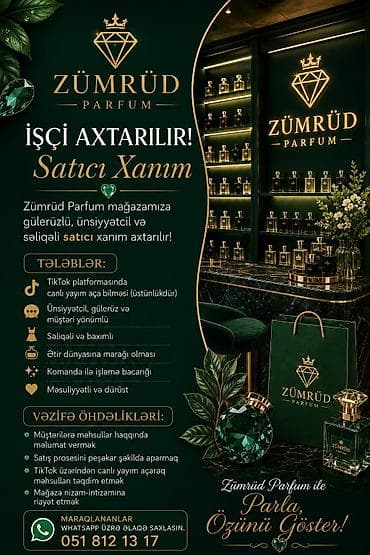 gul magazasi: Satış məsləhətçisi tələb olunur, Yalnız qadınlar üçün — 1