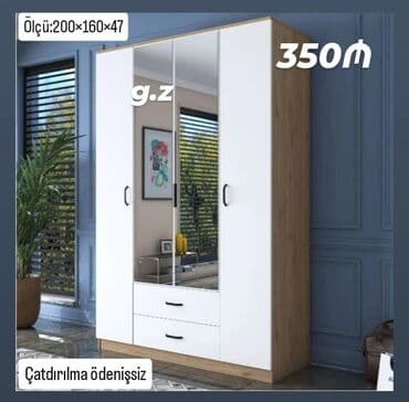 Açılan, 3 qapılı Düz dolab, Qarderob, paltar dolabı