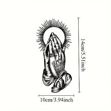 permanent silinmesi: Müvəqqəti döymə stikerləri – dini temalı - Naxışlar: Dua edən əllər — 3