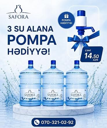 distillə edilmiş su: Safora təbii mineral su – 19 litrlik qablaşdırmada. - Dağ — 1