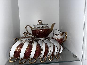 Çay dəsti, rəng - Ağ, Farfor, Epiag, 6 nəfərlik, Çexiya