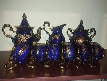 çay servizi: Çay dəsti, rəng - Göy, Farfor, 6 nəfərlik — 2