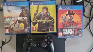 PlayStation 4 slim +RDR2 +GHOST RECON +cyberpunk2077 real aliciya
